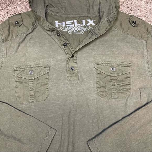 Helix Buckle long sleeve pullover hoodie XXL pockets casual lightweight mens - Picture 4 of 7